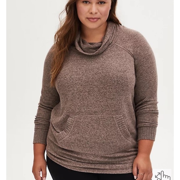 Torrid Cowl Neck Tunic Sweatshirt - Picture 2 of 5